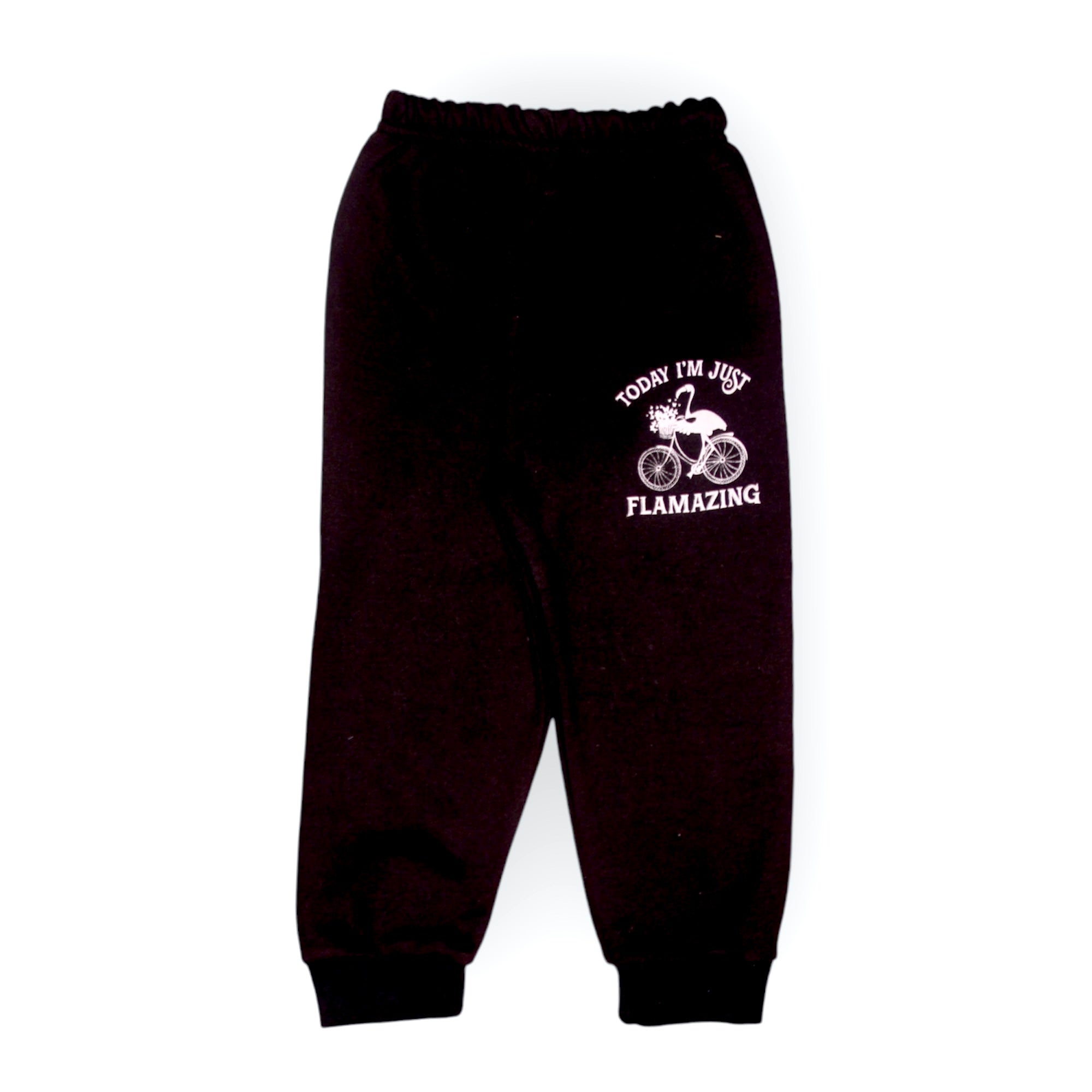 GIRL WHITE-FLAMINGO FLEECE TRACKSUIT