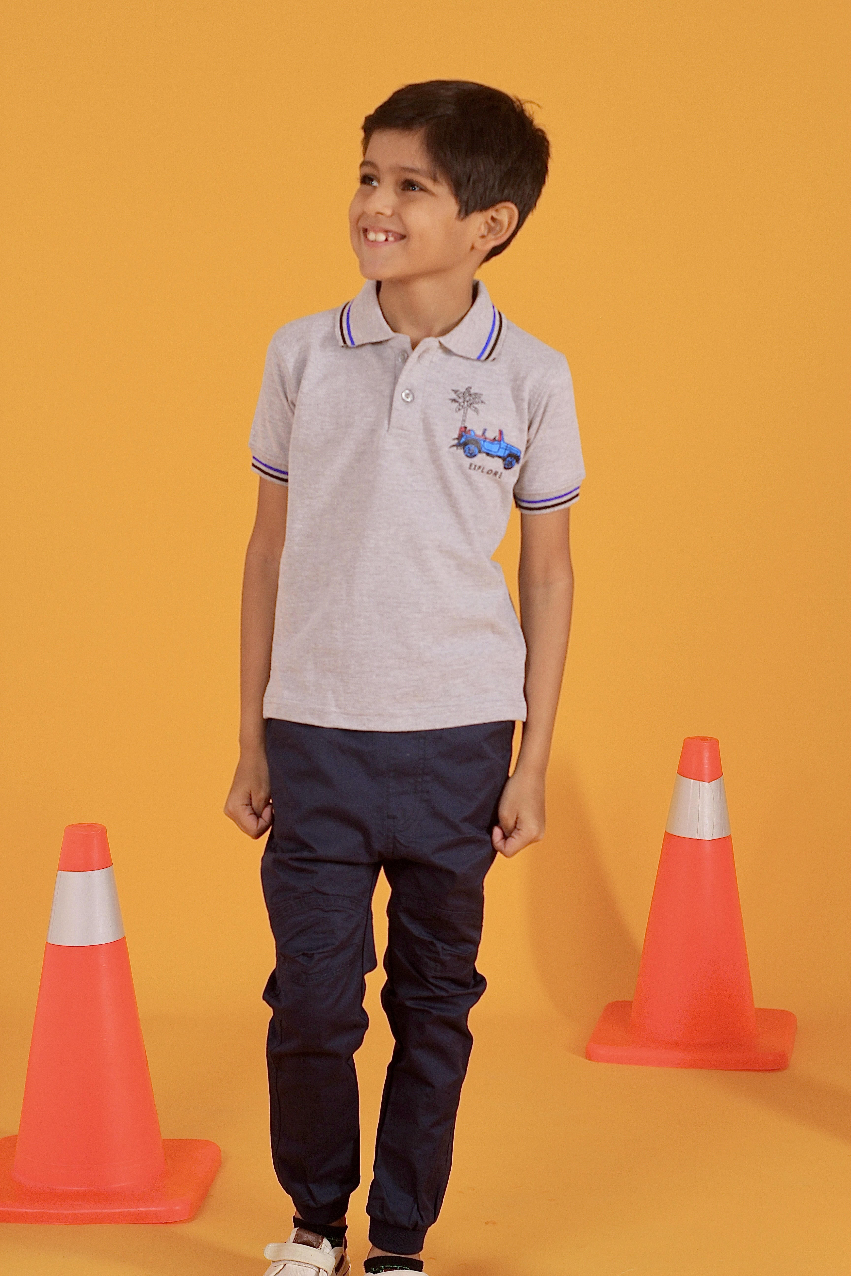 Polo pk gray shirt boy