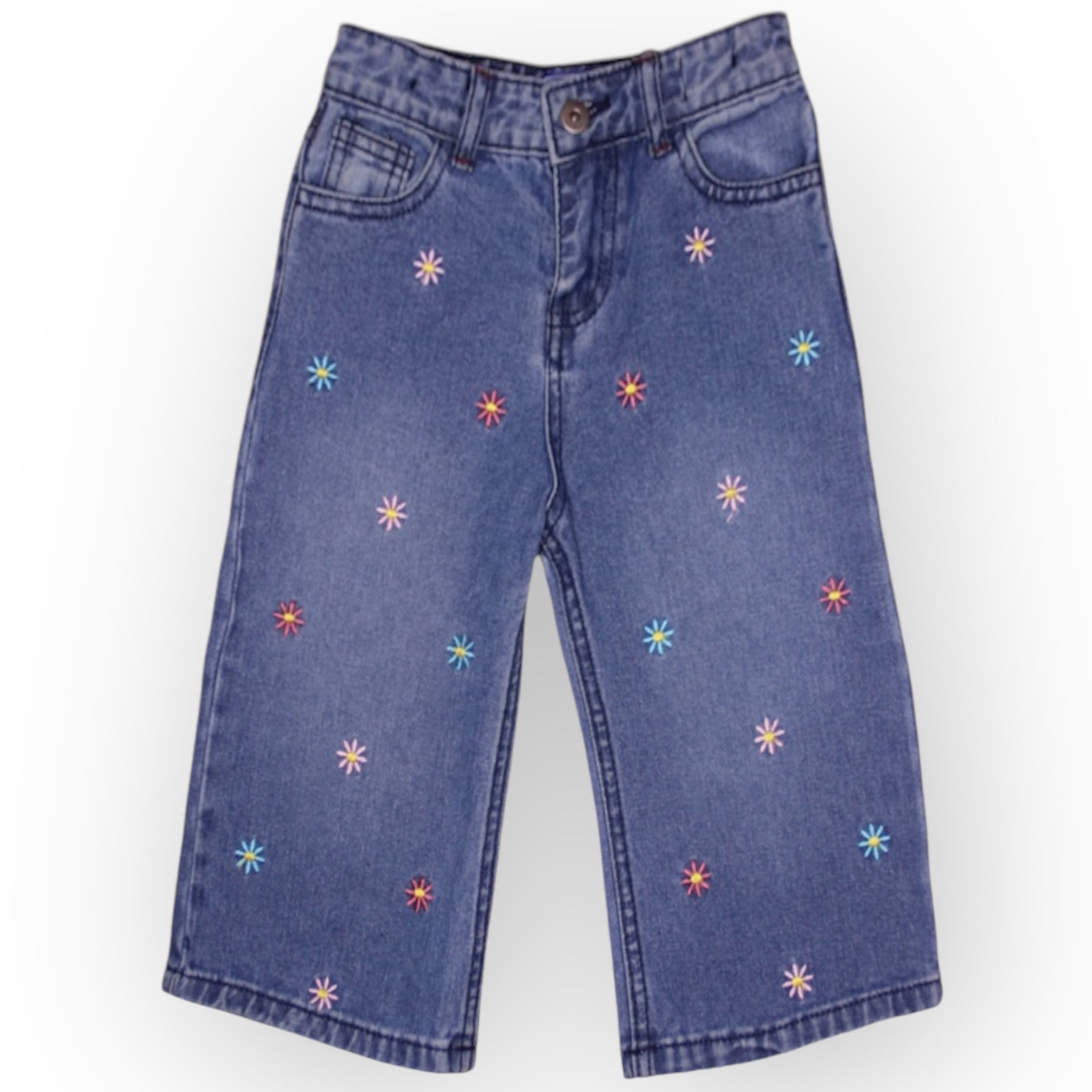 GIRL EMBROIDERED DENIM PANTS