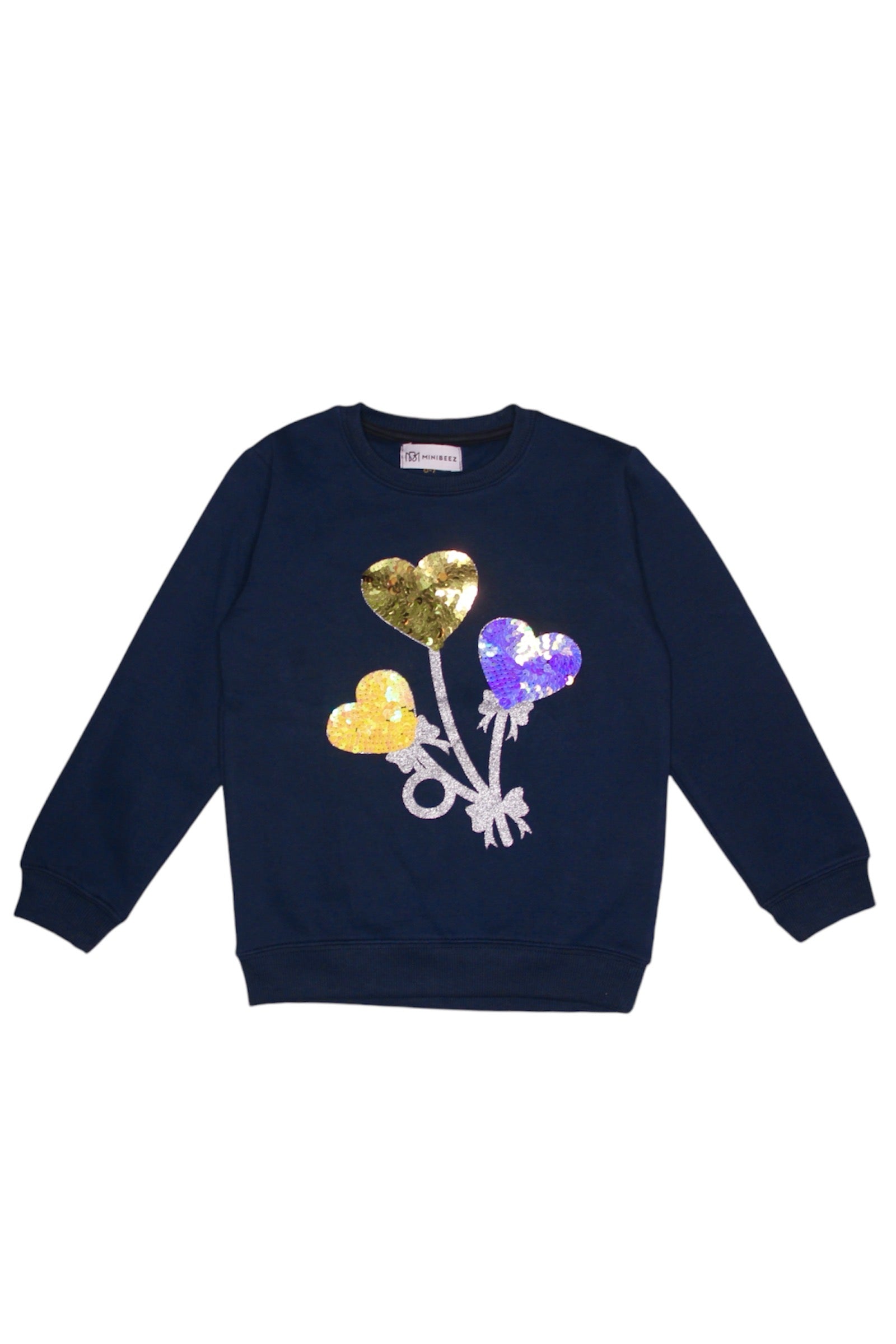 GIRL SEQUENCE HEART FLEECE SWEATSHIRT