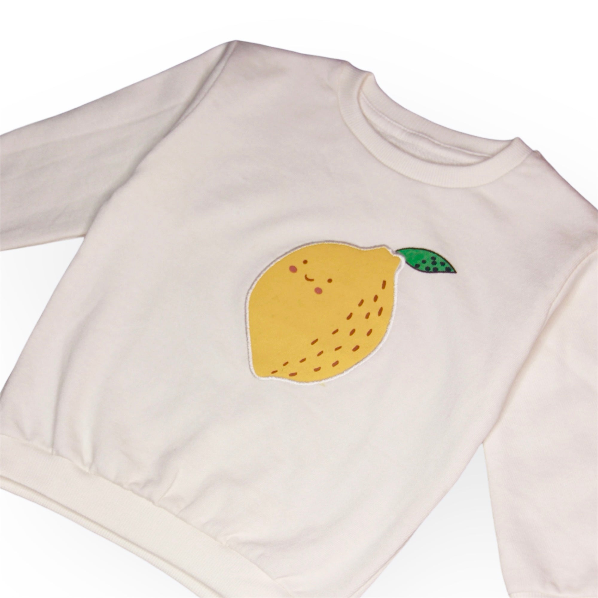 BOY/GIRL WHITE MANGO FLEECE SWEATSHIRT
