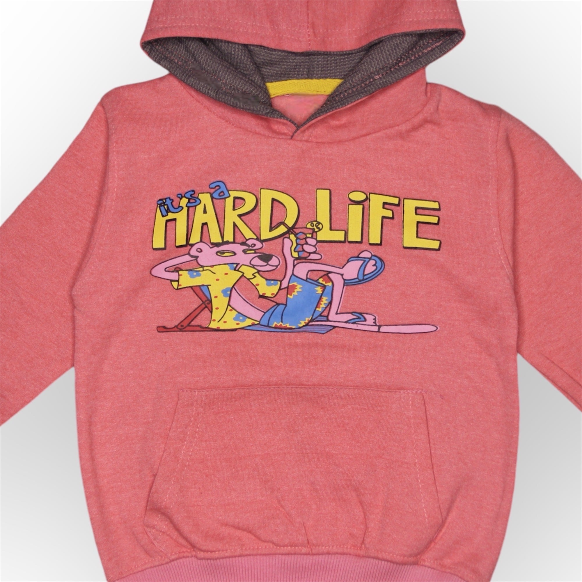 GIRL TERRY HOODIE PINK PANTHER