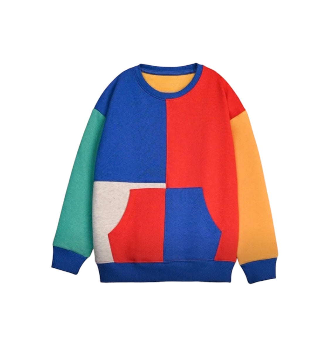BOY COLOR BLOCK FLEECE SWEATSHIRT