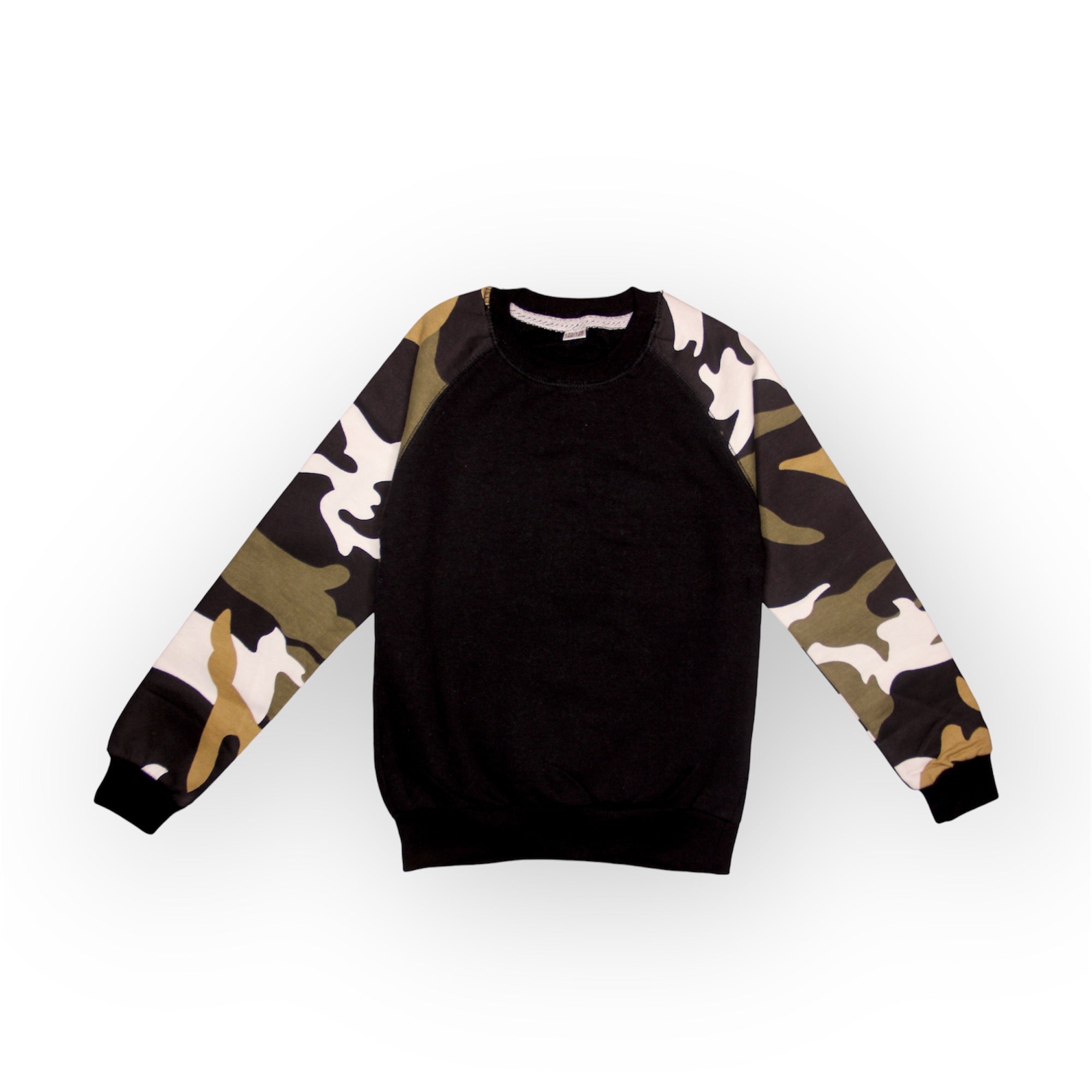 BOY FLEECE  SWEATSHIRT-CAMOUFLAGE GREEN