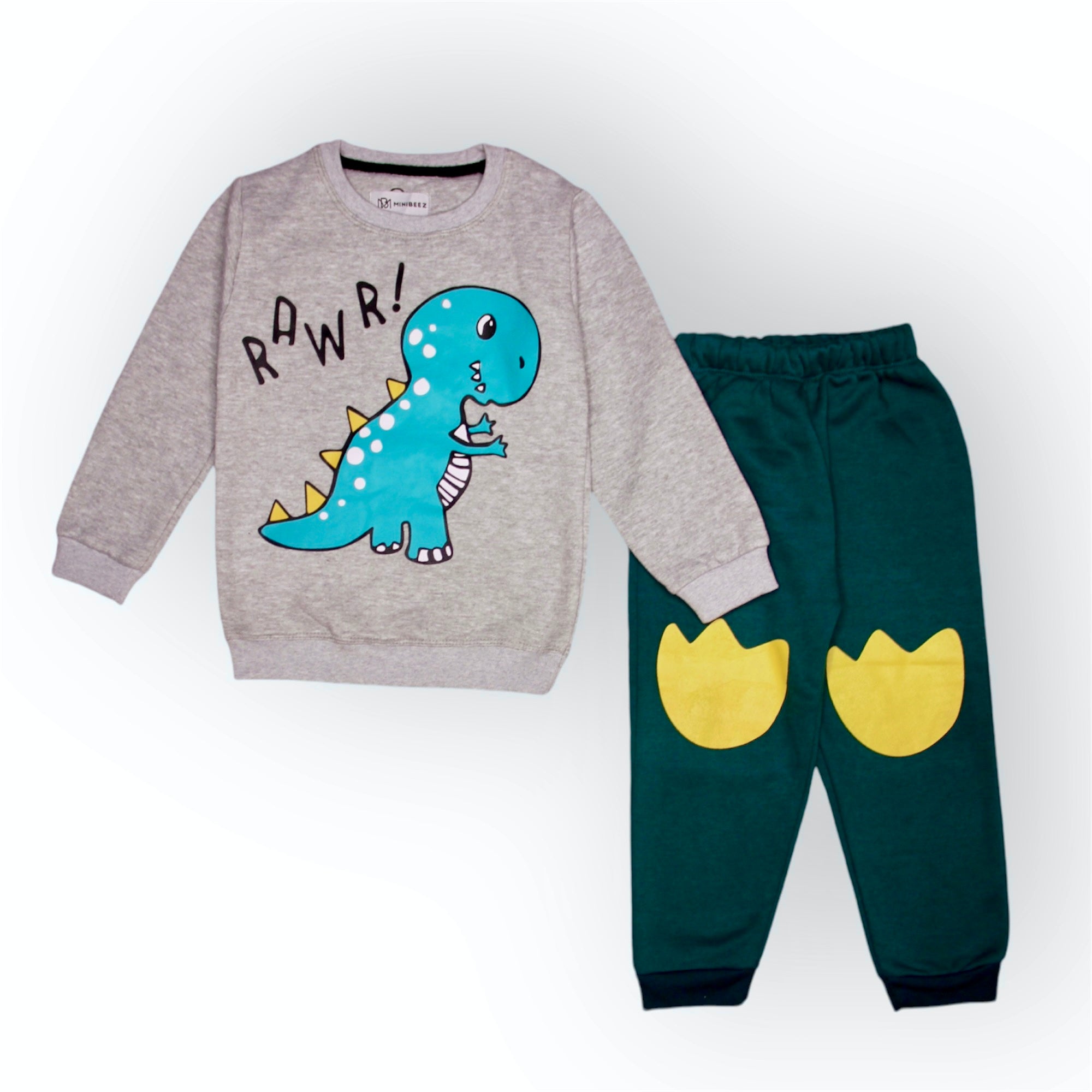 GIRL/BOY FLEECE TRACKSUIT RAWR GREY