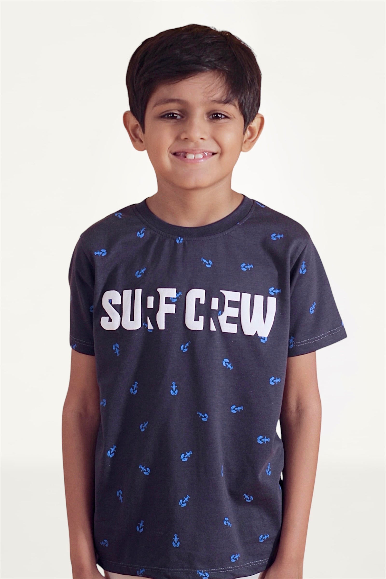 Surf crew navy blue T-shirt boy